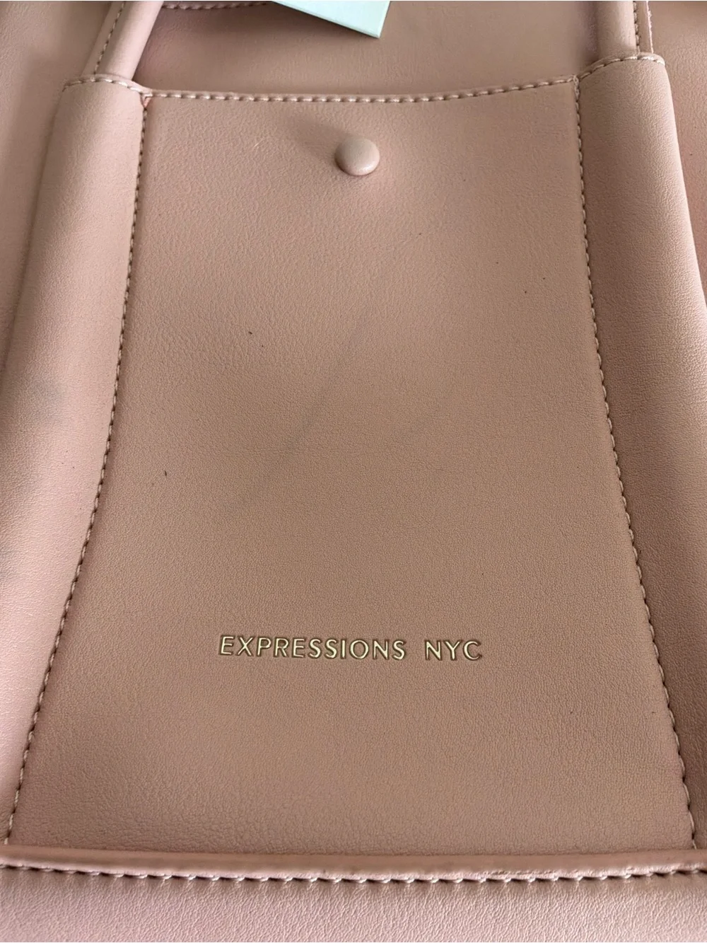 Expressions NYC Blush Pink Mini Tote Crossbody Bag NWT Vegan Leather